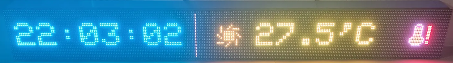 ESP32로 LED 전광판 만들기 (3) — 15초 멈추는 화면과 배경에 남는 푸른 잔상